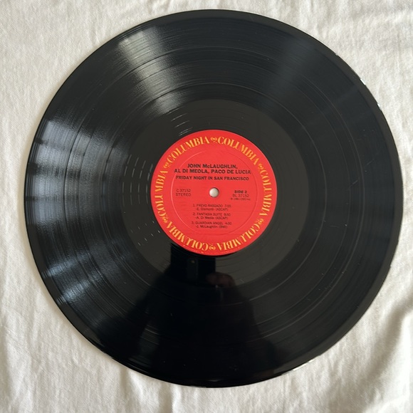 VINYL John McLaughlin, Paco DeLucia, Al DiMeola FRIDAY NIGHT IN SAN FRANCISCO - Picture 3 of 4